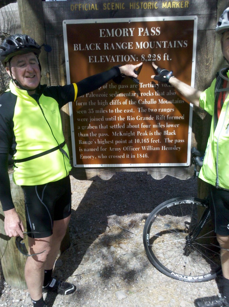 Tim and Mark at Emory Pass sign.