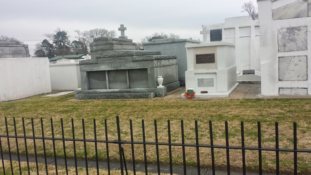 Cemetary in New Roads, LA.  I am guessing the water table is high throughout all of southern Louisiana, because even here (as in the Big Easy), all of the burial sites are above ground.