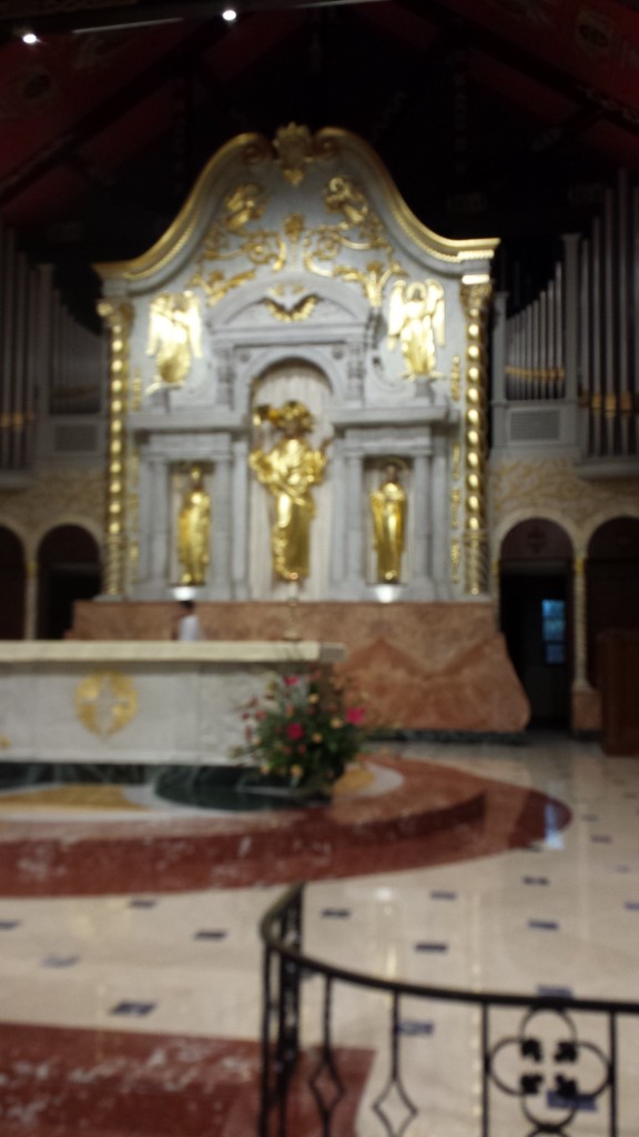 Altar in Basilica Cathedral of St. Augustine, where Beth and I went to Mass on Saturday night.